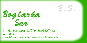 boglarka sar business card